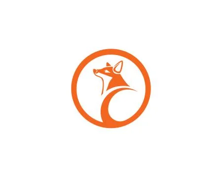 Fox logo vector template illustrator Stock Illustration