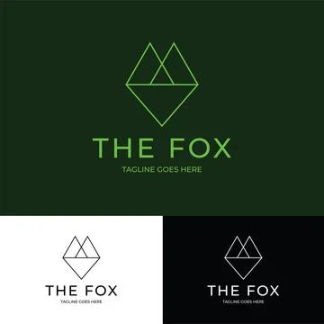 Fox Minimalist Logo Stock Illustration