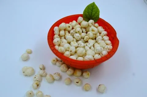 Fox nut with leaf background Stock Photos