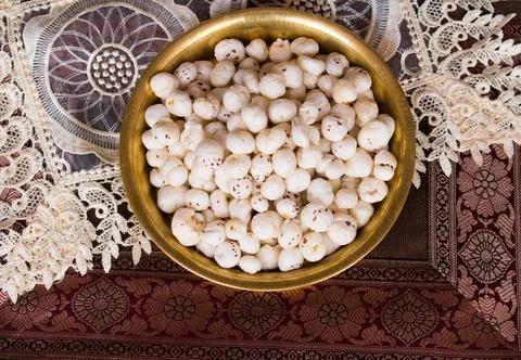 Fox Nuts or Makhana Stock Photos