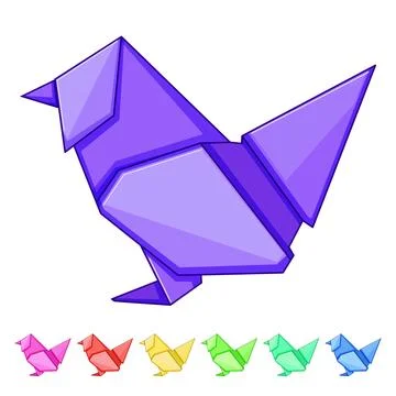 Fox origami animals cartoon vector graphic Stock Illustration