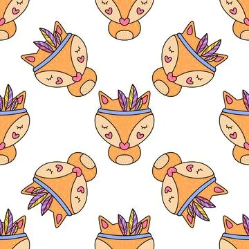 Fox pattern Stock Illustration
