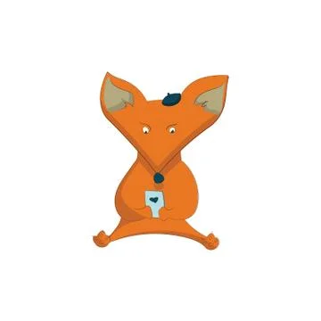 Fox with a phone Stock Illustration