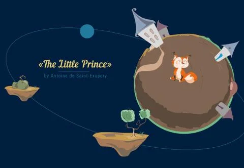 Fox of the planet Illustrazione stock