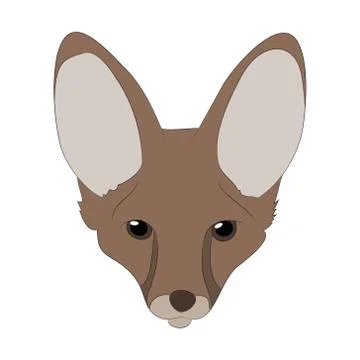 Fox portrait vector illustration, color illustration, wild world Stock Illustration