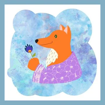 Fox portret Stock Illustration