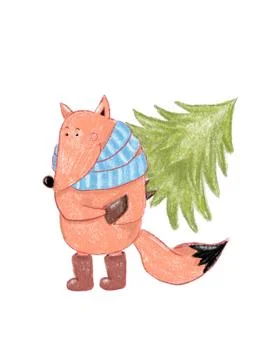 The fox is preparing for the New You Stock Illustration