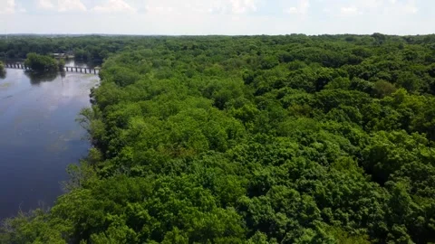 Fox River Drone Stock Footage 242702392