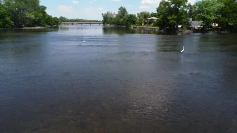 Fox River Drone Stock Footage 242702415