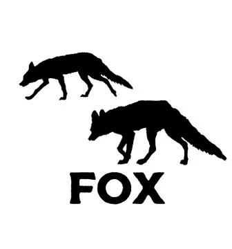 Fox silhouette. Vector illustration isolated on white background Stock Illustration