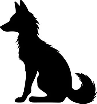 Fox Silhouette Vector Illustration White Background Stock Illustration
