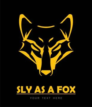 Fox. sly as a fox. Fox Head Stock Illustration