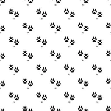Fox step pattern seamless vector Illustrazione stock