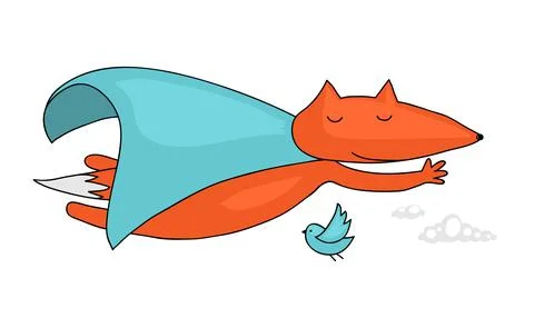 Fox superhero Stock Illustration