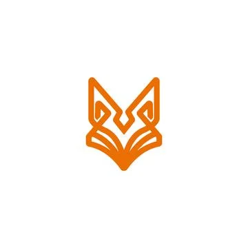 Fox symbol monogram vector Stock Illustration