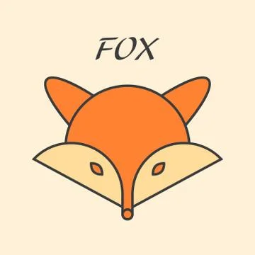 Fox symbol - vector illustration. Stock Illustration