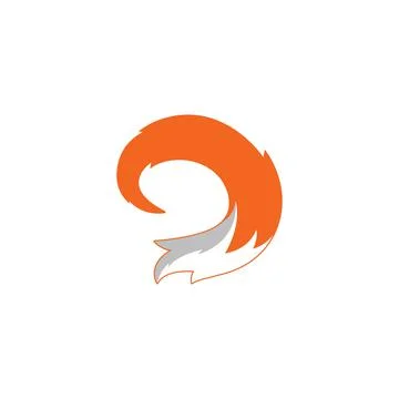 Fox tail  icon vector template Stock Illustration