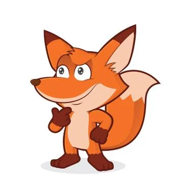 Fox thinking Stock Illustration