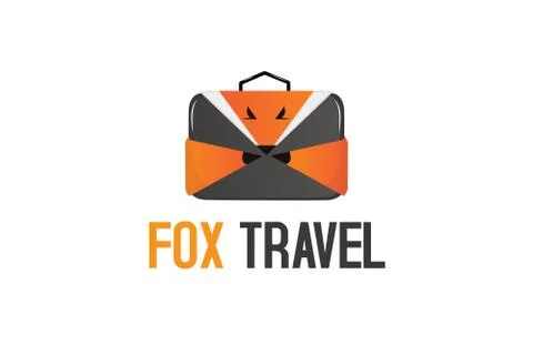 Fox travel logo Stockillustratie