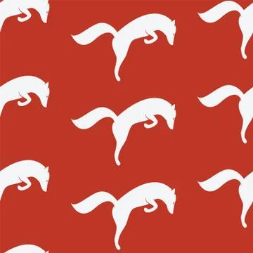 Fox vector art background design for fabric and decor. Seamless pattern Illustrazione stock