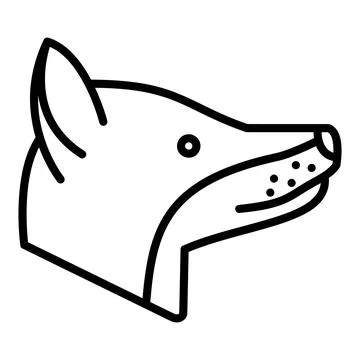 Fox Vector Icon, Lineal style icon, from Animal Head icons collection Stock Illustration