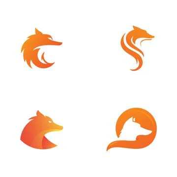 Fox vector illustration icon Stock Illustration