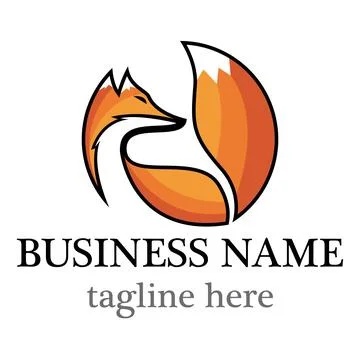 Fox vector logo icon design Stock Illustration