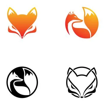 Fox vector logo icon design Stock Illustration