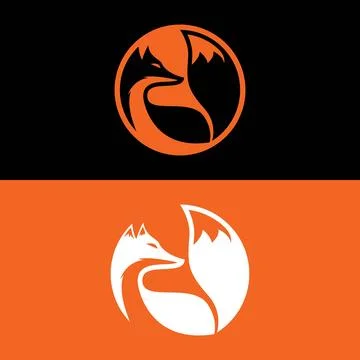 Fox vector logo icon design Stock Illustration