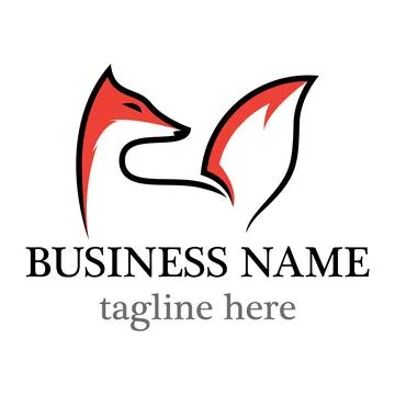 Fox vector logo icon design Stock Illustration