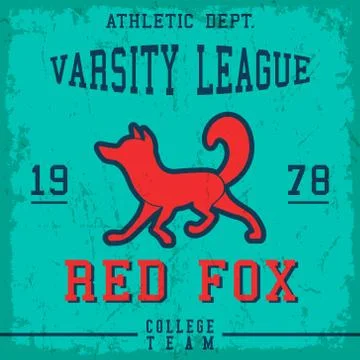 Fox vintage poster Stock Illustration