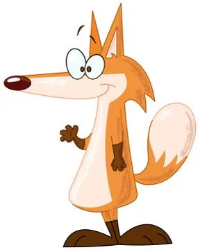 Fox waving Stock Illustration