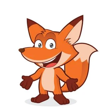 Fox in welcoming gesture Stock Illustration