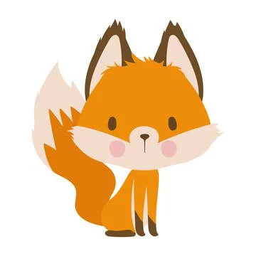 Fox on a white background Stock Illustration
