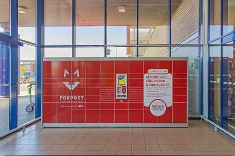 Foxpost Parcel Locker Tesco Stock Photos