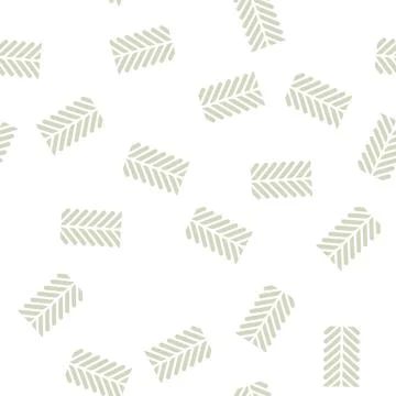 Foxtail chain glyph vector seamless pattern Stock Illustration