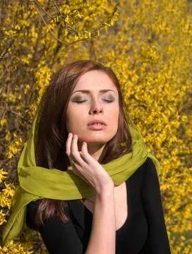 Foxy girl in dreams Stock Photos
