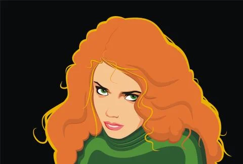 Foxy lady Stock Illustration