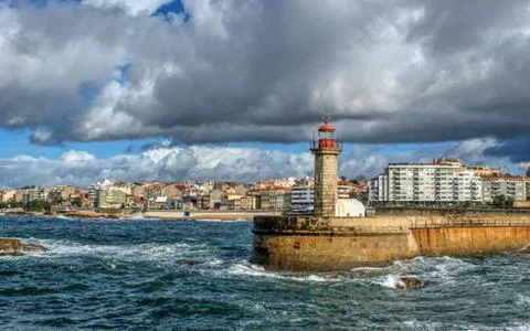 Foz do Douro lighthouse Stock-Fotos