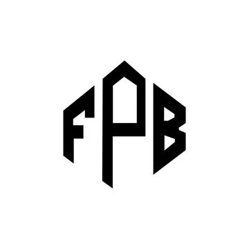 FPB letter logo design with polygon shape. FPB polygon and cube shape logo .. Stock Illustration