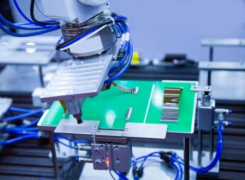 FPC cable connector robot Stock Photos