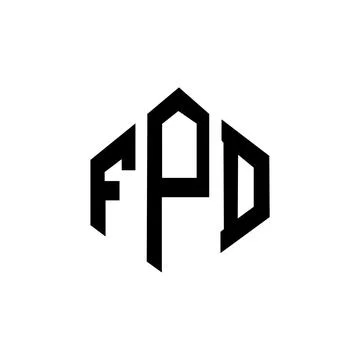 FPD letter logo design with polygon shape. FPD polygon and cube shape logo .. Stock Illustration