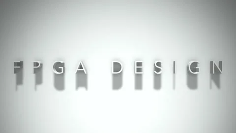 Fpga design 3D title animation with shadows on a white background Video stock 297796683