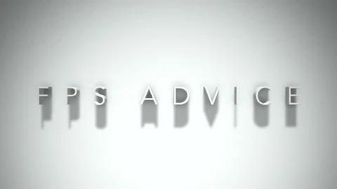 Fps advice 3D title animation with shadows on a white background Stock Footage 297671021