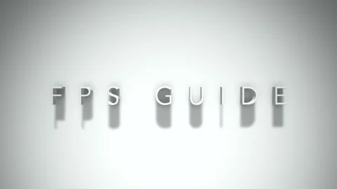 Fps guide 3D title animation with shadows on a white background Stock Footage 297671032
