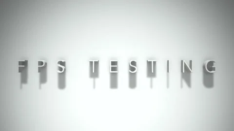 Fps testing 3D title animation with shadows on a white background Stock Footage 297671049