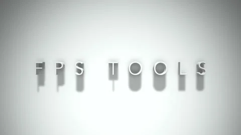 Fps tools 3D title animation with shadows on a white background 動画素材 297671046