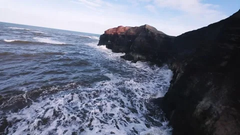 FPV Aerial of Rugged Cliffs Stock Footage 331039420