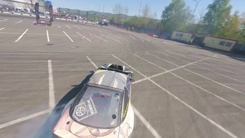 FPV Drift Battle With Front-Facing Angle and Close Action 스톡 동영상 328469508