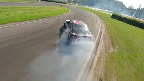 FPV Drift Run Featuring Toyota Supra With Front-Facing Shots Vidéo 334170775